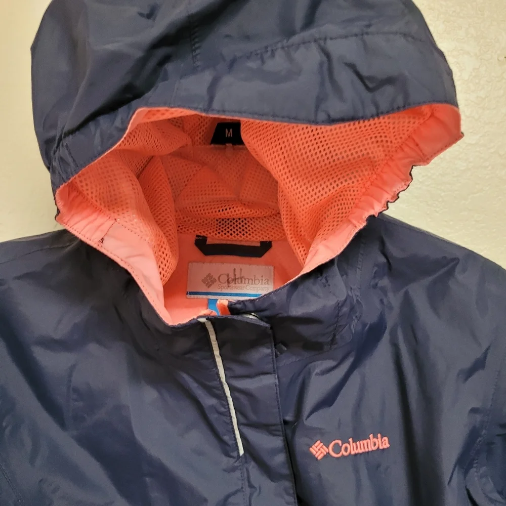 Columbia Kids' Navy Blue Jacket with Pink Accents